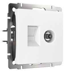 Розетка ТВ+Ethernet RJ-45 6 cat. (белый) W1181301 Werkel