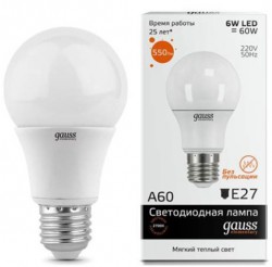 Лампа Gauss 23216 LED Elementary A60 E27 6W 2700K