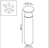 Ландшафтный светильник Odeon Light COIL 7119/12GLA 12 Вт 3000К Высота 80 см Диаметр 12,5 см Черный