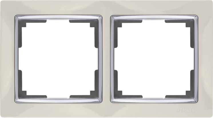 Рамка на 2 поста слоновая кость Werkel W0021903 ( WL03-Frame-02-ivory Snabb)