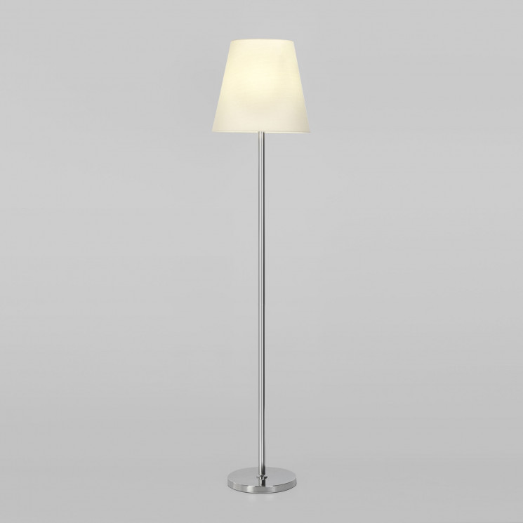 Напольный светильник с тканевым абажуром Eurosvet 01166/1 хром Amaretto