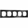 Рамка на 5 постов Werkel W0051708 черный алюминий