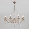 Подвесной светильник  Eurosvet Teodore 10103/8 античная бронза/прозрачный хрусталь Strotskis