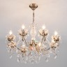 Подвесной светильник  Eurosvet Teodore 10103/8 античная бронза/прозрачный хрусталь Strotskis