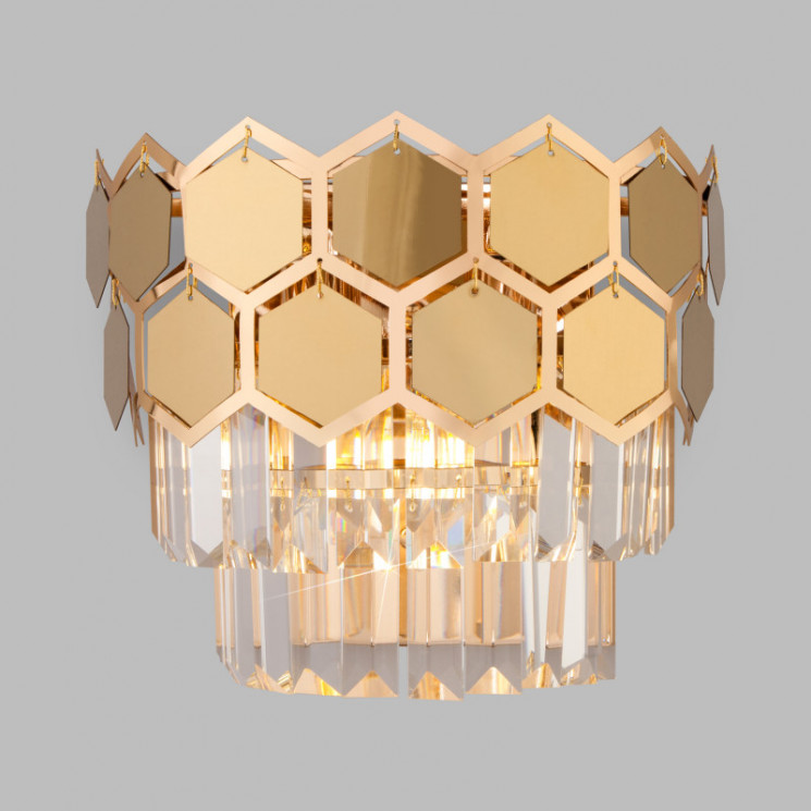 Бра Eurosvet 10113/2 золото/прозрачный хрусталь Strotskis Ariana