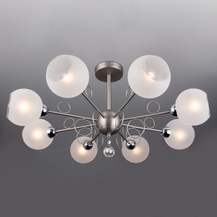 Потолочный светильник Eurosvet 70095/8 сатин-никель Tondo