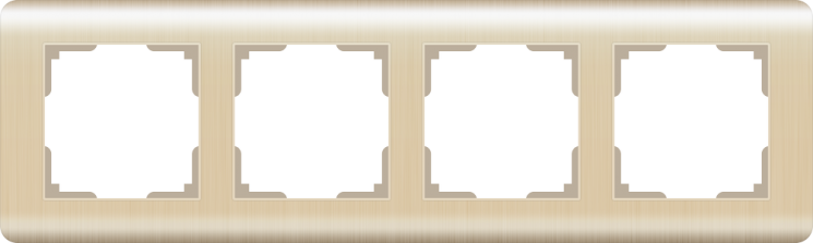 Рамка на 4 поста  шампань Werkel W0042111 (WL12-Frame-04 Stream)