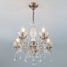Подвесной светильник  Eurosvet Teodore 10103/5 античная бронза/прозрачный хрусталь Strotskis