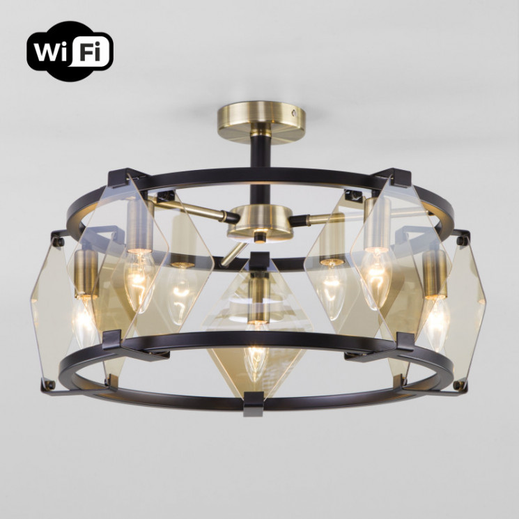 Люстра на штанге Eurosvet 60126/5 черный Smart (60116/5) Aragon