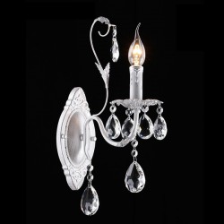 Бра Eurosvet 10050/1 белый с серебром/прозрачный хрусталь Strotskis