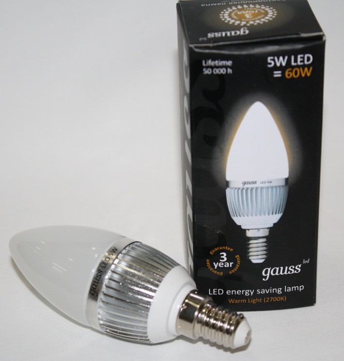 Лампа Gauss LED ЕВ103101105 B35 5W E14 2700K