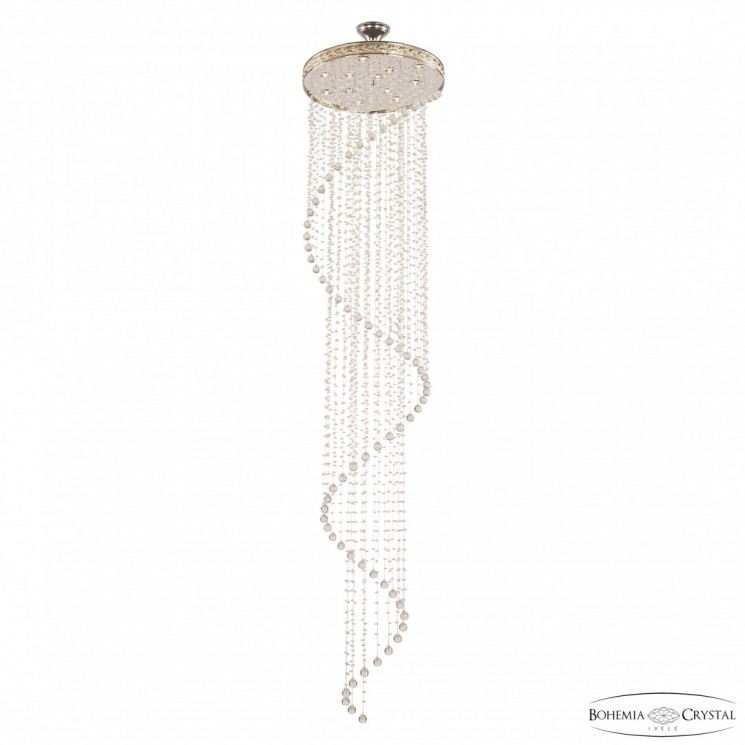 Каскадная хрустальная люстра Bohemia Ivele Crystal 83131/60IV-260 Ni D600 H2600