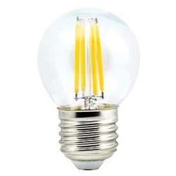 Лампа светодиодная филаментная Uniel (UL-00003255) E27 7,5W 4000K прозрачная LED-G45-7,5W/NW/E27/CL GLA01TR