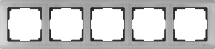 Рамка на 5 постов глянцевый никель Werkel W0051602 (WL02-Frame-05 Metallic)