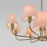 Подвесная люстра с тканевыми абажурами Eurosvet 60154 латунь Milos