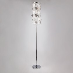 Напольный светильник  Eurosvet Flower 01070/3 хром/прозрачный хрусталь Strotskis