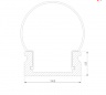 Накладной алюминиевый профиль для светодиодной ленты Elektrostandard LL-2-ALP010