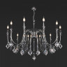 Подвесная люстра Eurosvet 10120/12 хром/дымчатый хрусталь Strotskis Smart (10110/12) Telao