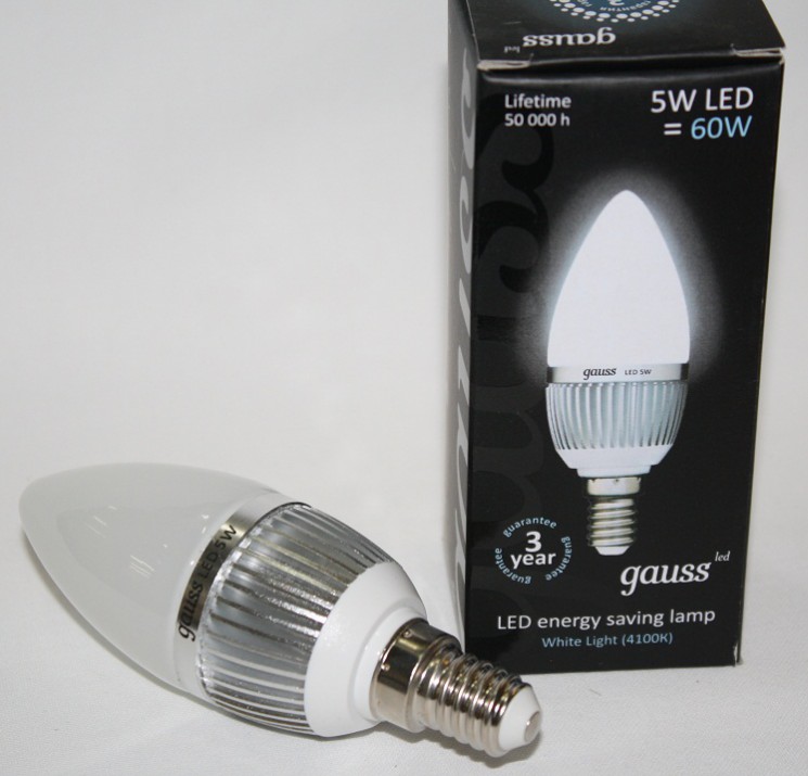 Лампа Gauss LED ЕВ103101205 B35 5W E14 4100K