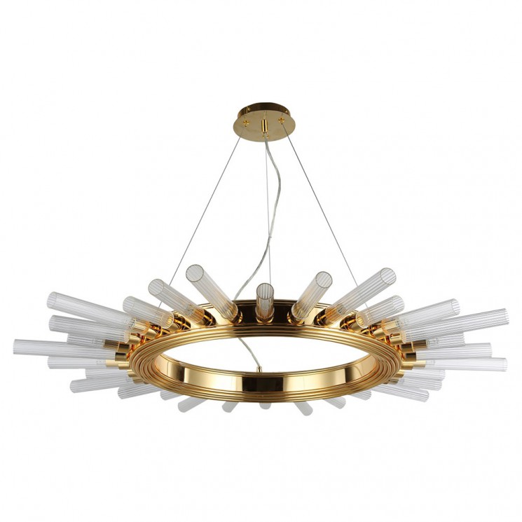 Подвесная люстра Crystal Lux Fair SP15 Gold D1000