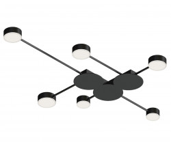 Kink Light 2206D,19 Настенно-потолочный светильник диммируемый Фирс черный w64 см H6,5 см L100 см Led 48W (4000K) с пультом ДУ