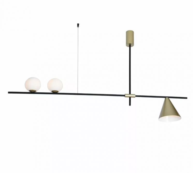 Светильник подвесной Gerhort Gh31t121/3BK+GD GD+WT