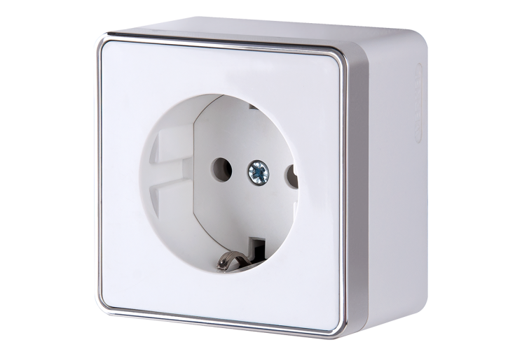 Розетка с заземлением Gallant белая Werkel W5071001 (WL15-02-01)