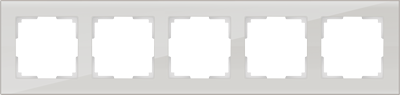 Рамка на 5 постов дымчатый,стекло Werkel W0051117 (WL01-Frame-05 Favorit)