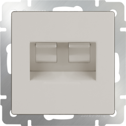 Розетка телефонная RJ-11 и Еthernet RJ-45 слоновая кость Werkel W1182003 (WL03-RJ-11+RJ-45 слоновая кость)