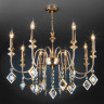 Подвесная люстра Eurosvet 10120/8 золото/тонированный хрусталь Strotskis Smart (10110/ Telao
