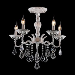 Бра Eurosvet 10049/1 белый с серебром/прозрачный хрусталь