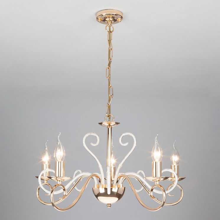 Подвесной светильник Eurosvet 60090/5 золото Silva