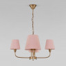 Подвесная люстра с тканевыми абажурами Eurosvet 60153/6 латунь Milos