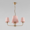 Подвесная люстра с тканевыми абажурами Eurosvet 60153/6 латунь Milos