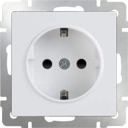 Розетка с заземлением, безвинтовой зажим Werkel W1171301 (WL01-10-01)