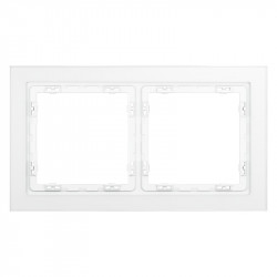 Рамка 2 поста VOLTUM VLS110202 белый матовый