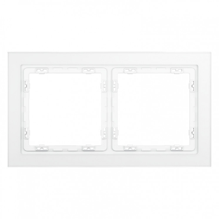Рамка 2 поста VOLTUM VLS110202 белый матовый