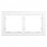 Рамка 2 поста VOLTUM VLS110202 белый матовый