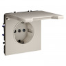Розетка встраиваемая S70 с заземлением и защитными шторками и крышкой 16А VOLTUM VLS040303 кашемир