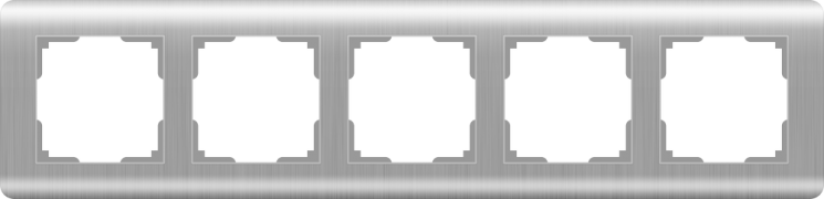 Рамка на 5 постов  серебряный Werkel W0052106 (WL12-Frame-05 Stream)