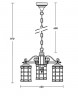 Подвесной уличный светильник YAOHUALUX 81270/3 Bl BARSELONA