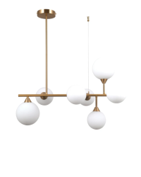 Подвесная люстра Moderli MOLECULE V10841-7P золото/белый Н 74 см L 68 см W 44 см 7хG9