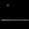 Светильник подвесной Crystal Lux LINEUP SP24W LED BRASS D 6см L 120 см 24Вт 4000К латунь/стекло янтарный/акрил матовый 1