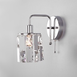 Настенный светильник  Eurosvet Scoppio 10101/1 хром/прозрачный хрусталь Strotskis