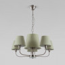 Подвесная люстра с тканевыми абажурами Eurosvet 60153/8 никель Milos