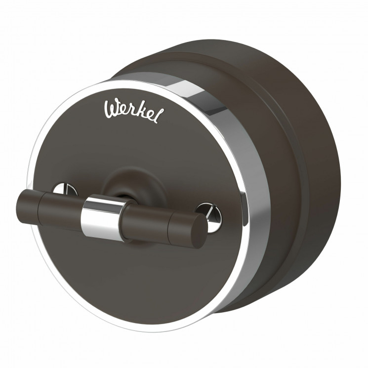 Переключатель/выключатель одноклавишный Vintage (мокко матовый/хром) W5812052 Werkel