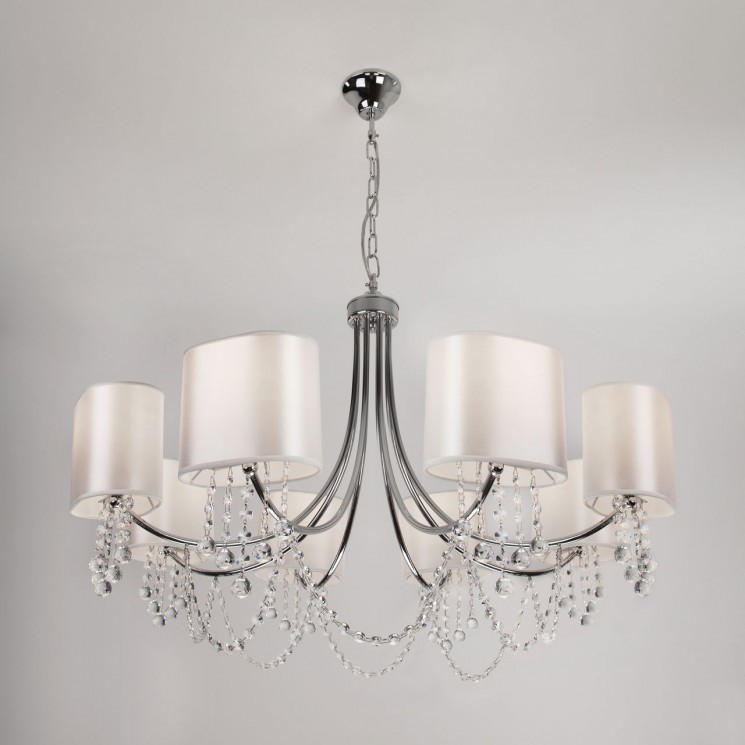 Люстра Eurosvet 10084/8 хром/прозрачный хрусталь Strotskis Cornella