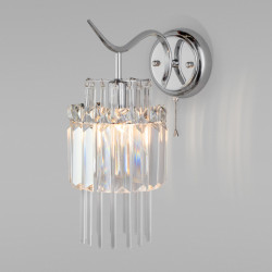 Бра Eurosvet 10119/1 хром/прозрачный хрусталь Strotskis Sevilia