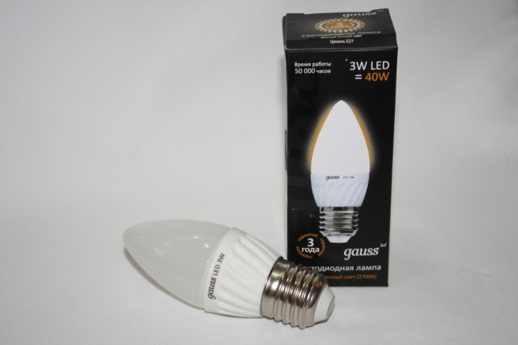 Лампа Gauss LED ЕВ103302103 Ceramic 3W E27 2700K