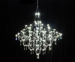 Kink Light 07881-80,02(21) Люстра диммируемая Галанта хром d80 h215 Led 66*0,5W (3000-6000K) с пультом ДУ